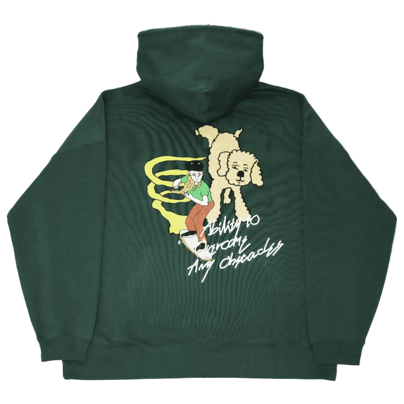 peeing skating logo hoodie