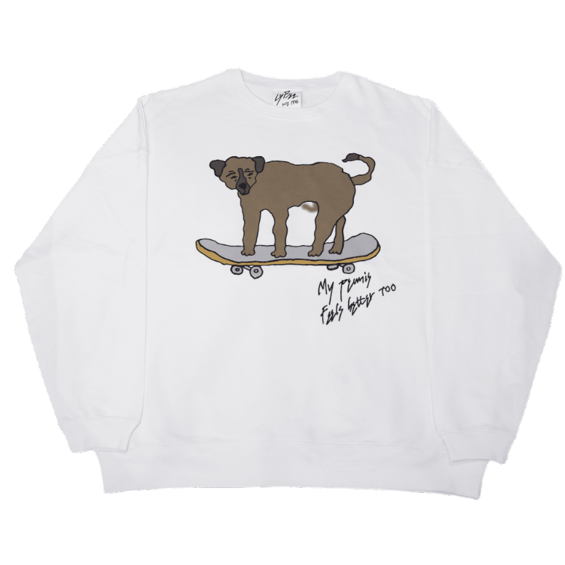 skating dogs logo sweat