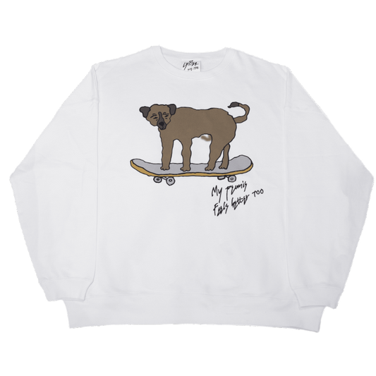 skating dogs logo sweat